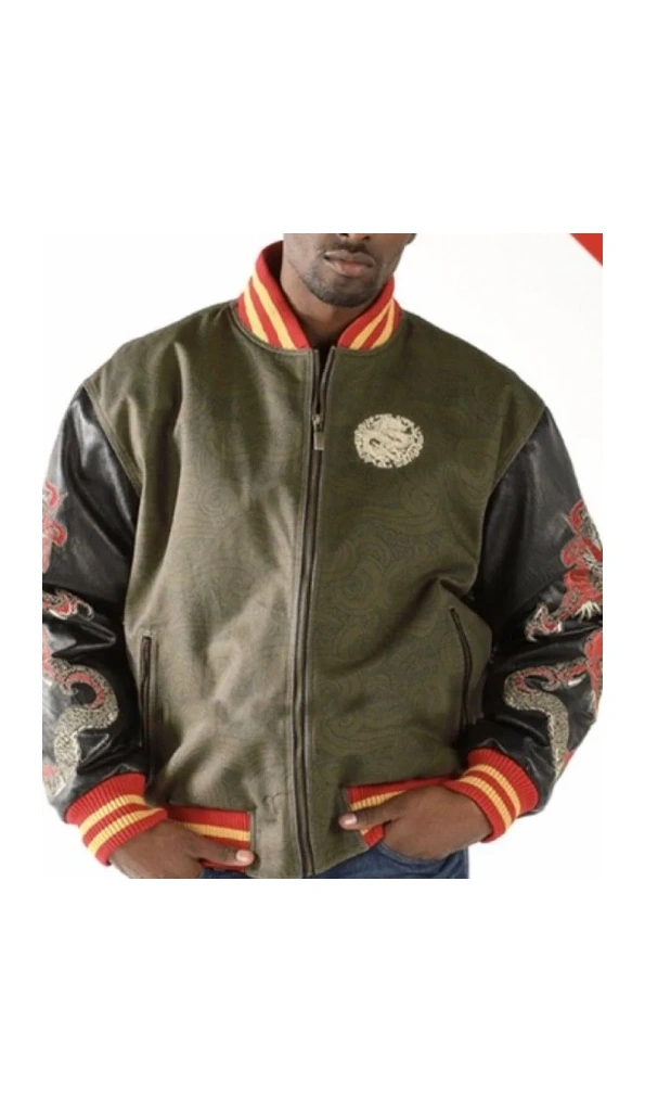 PELLE PELLE DRAGON OLIVE LEATHER JACKET
