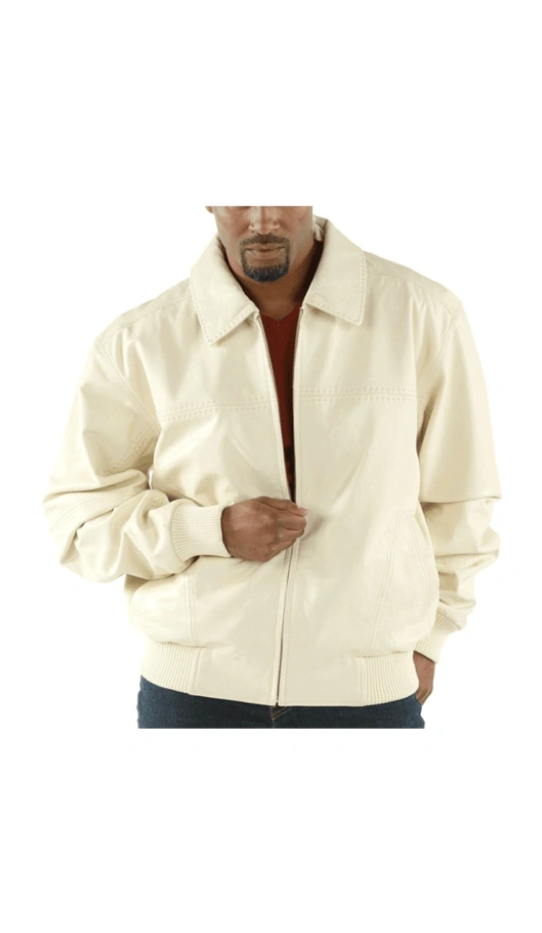 Pelle Pelle Men Soft Leather Cream Jacket
