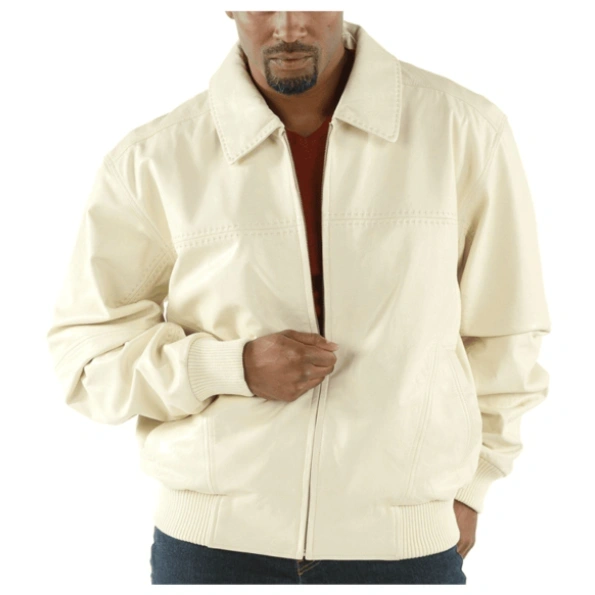 Pelle Pelle Men Soft Leather Cream Jacket