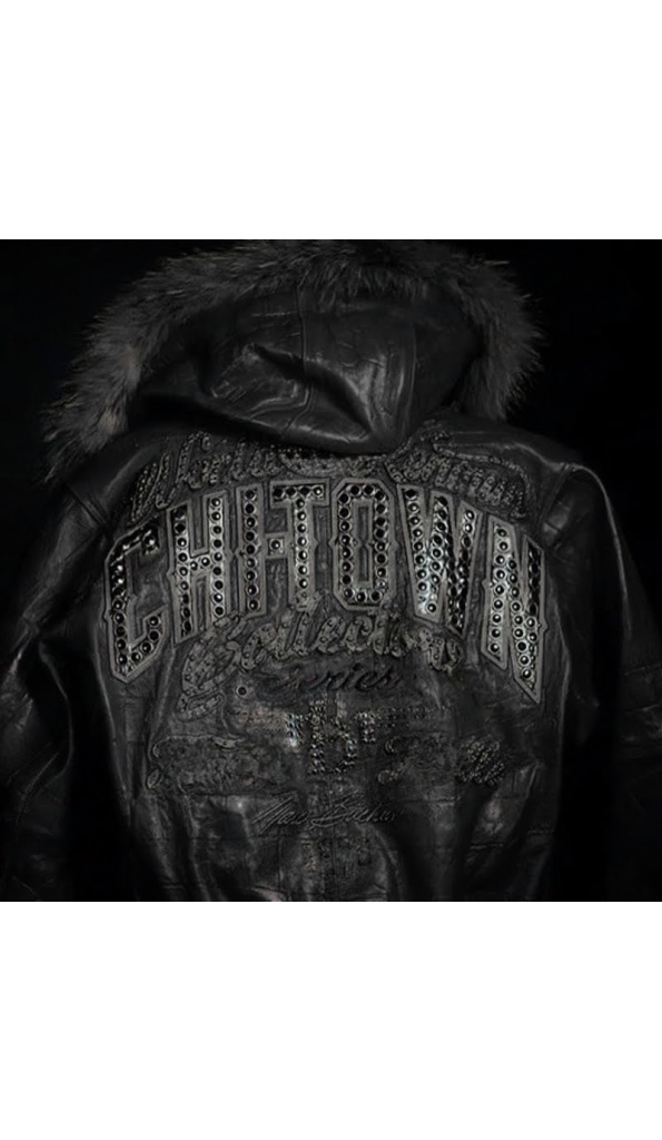 PELLE PELLE CHITOWN FUR HOODED BLACK LEATHER JACKET