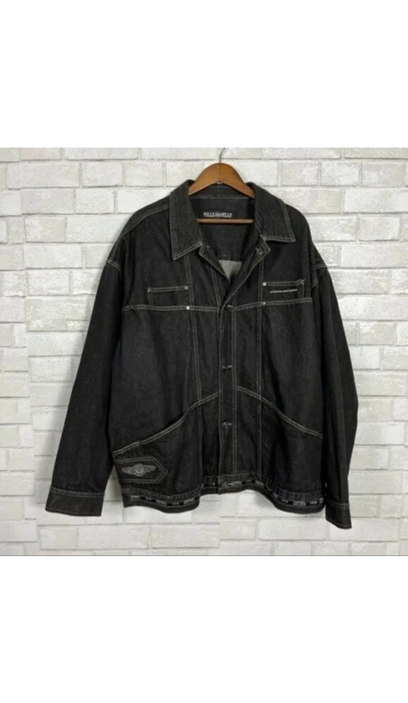 PELLE PELLE CHARCOAL GREY DENIM JACKET