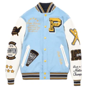 PELLE PELLE VARSITY JACKETS POPULAR SKY BLUE