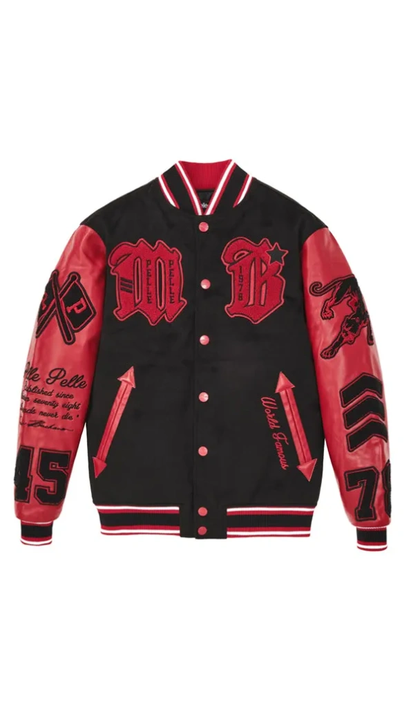 Pelle Pelle Black Varsity Wool Jacket