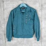 Pelle Pelle Turquoise Wool Zipper Jacket