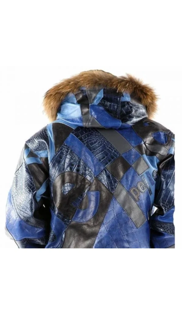 Pelle Pelle Blue Abstract Pattern Jacket