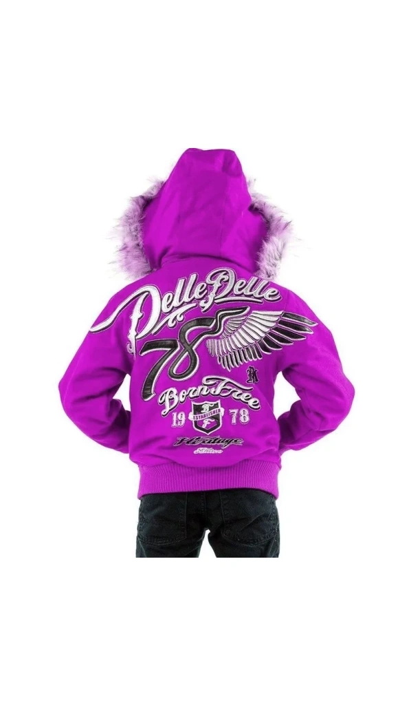 Kids purple leather jacket best sale