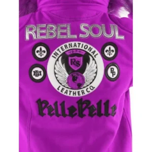 PELLE PELLE REBEL SOUL PURPLE WOOL JACKET