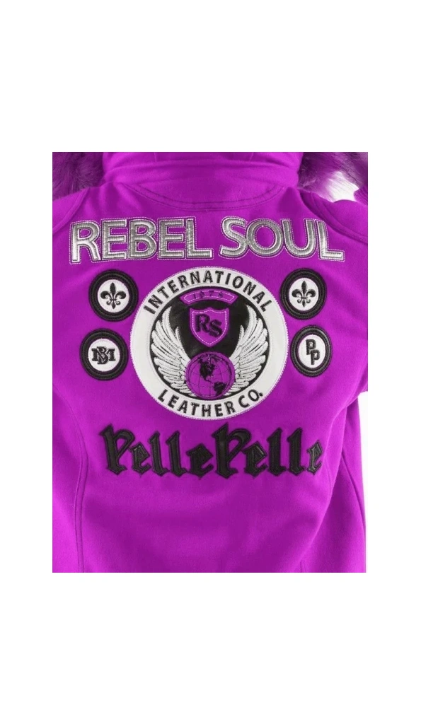 PELLE PELLE REBEL SOUL PURPLE WOOL JACKET