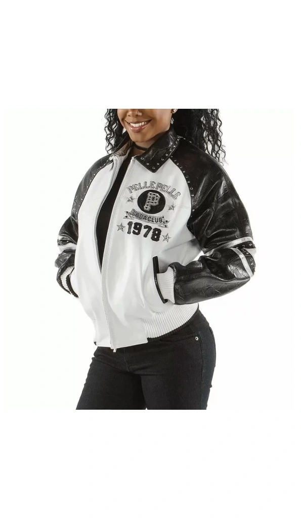 PELLE PELLE WOMEN'S WHITE LEATHER JACKET