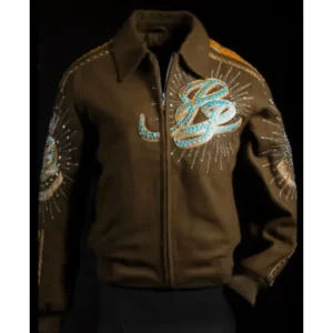 PELLE PELLE DECORATED BROWN WOOL JACKET view 1