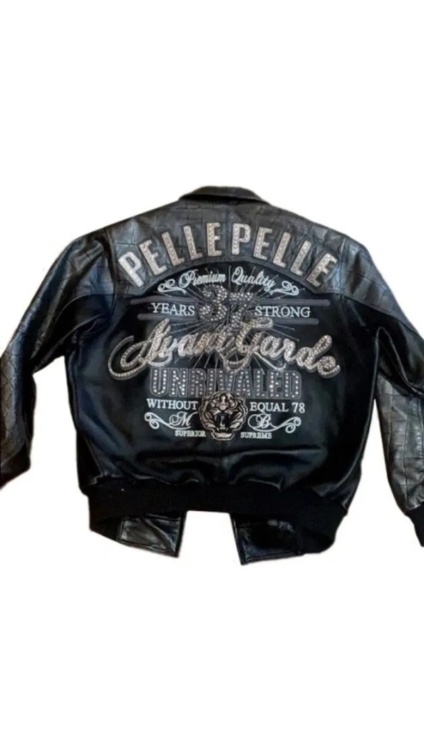 Pelle Pelle Unrivaled Black Leather Bomber Jacket