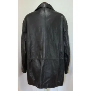PELLE PELLE BLACK ZIP COAT LEATHER JACKET view 2