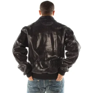 PELLE PELLE BLACK PYTHON LEATHER JACKET view 2