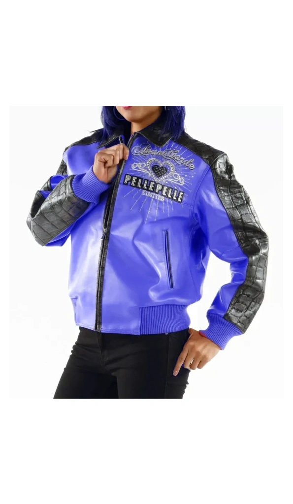Pelle Pelle Strong 37 Years Blue Leather Jacket