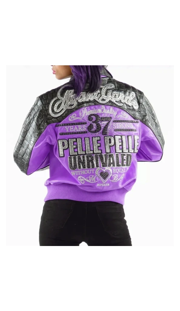 Pelle Pelle Strong 37 Years Purple Leather Jacket