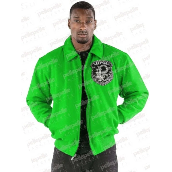 Pelle Pelle All Or Nothing Green Wool Jacket