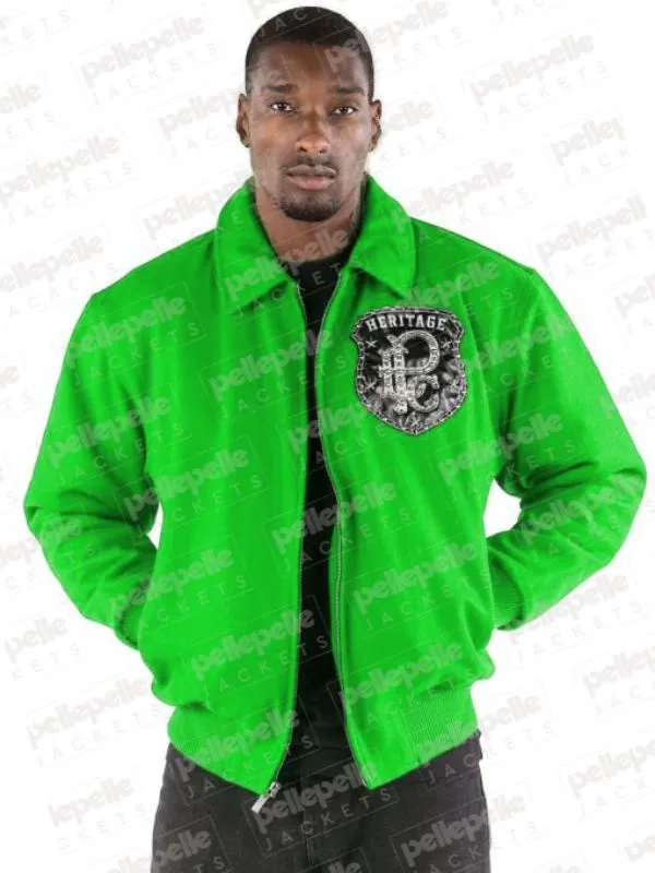 Pelle Pelle All Or Nothing Green Wool Jacket