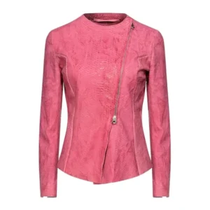 PELLE PELLE STUDDED PINK LEATHER JACKET