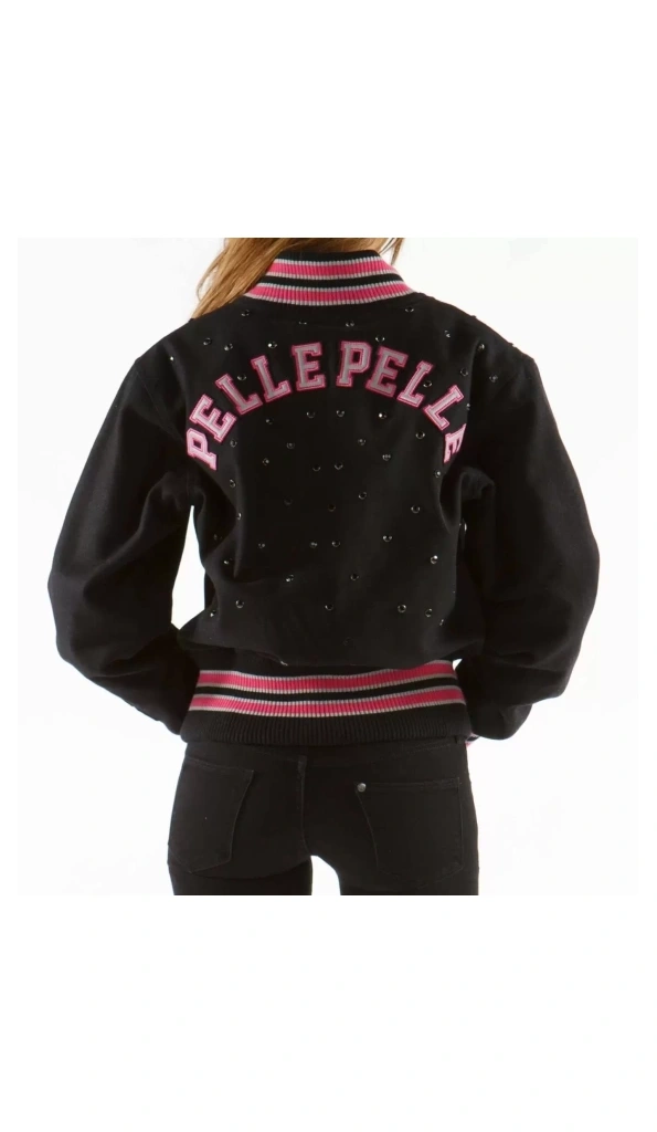 Pelle Pelle Women Varsity Studded Wool Jacket
