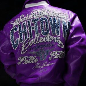 PELLE PELLE CHITOWN PURPLE LEATHER JACKET