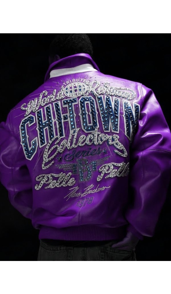 PELLE PELLE CHITOWN PURPLE LEATHER JACKET