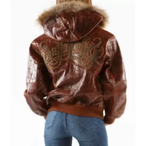 BROWN HOODIE PELLE PELLE LEATHER JACKET view 2