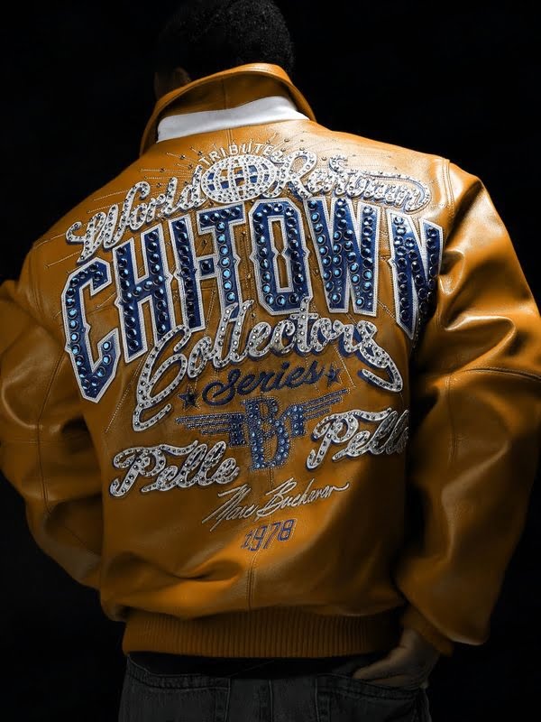 PELLE PELLE CHITOWN ORANGE LEATHER JACKET