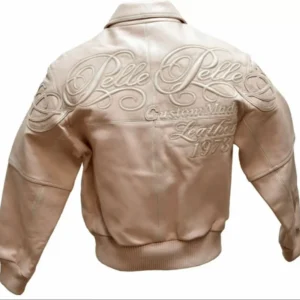 Pelle Pelle Light Pink Embossed Leather Jacket view 2