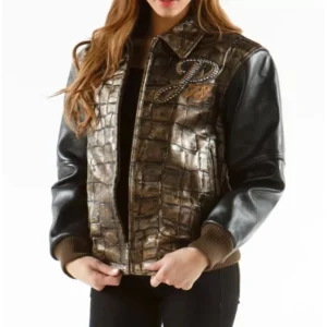 PELLE PELLE BLACK AND BROWN LEATHER JACKET