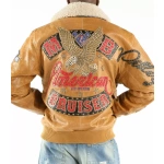 American Bruiser Brown Pelle Pelle Jacket