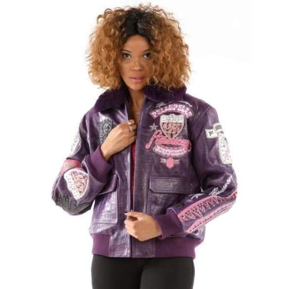 PELLE PELLE BOMBSHELL PURPLE LEATHER JACKET