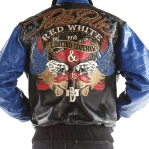 Bold Black Blue Pelle Pelle | Red White & True Leather Jacket
