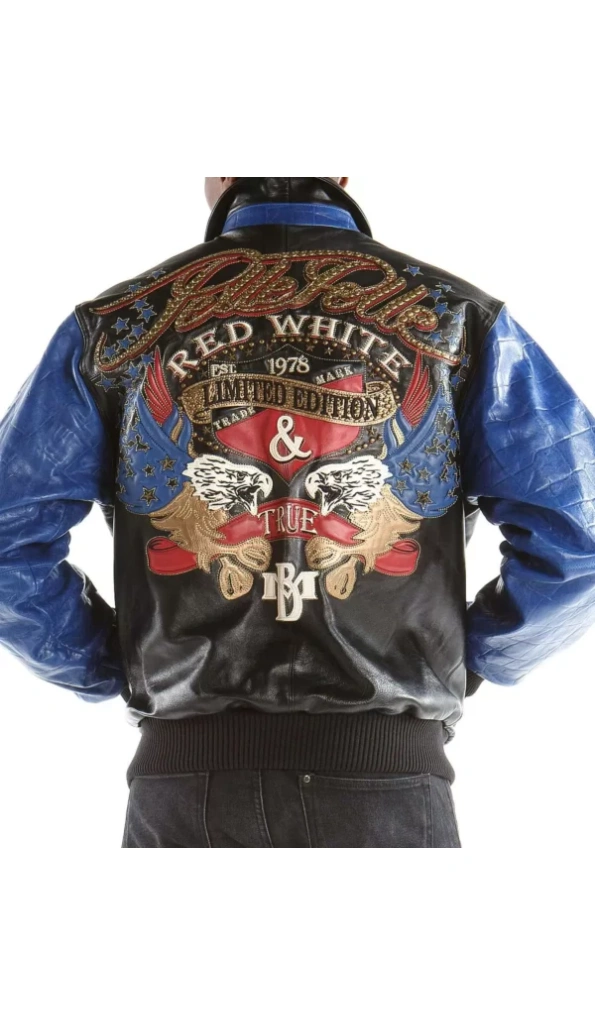 Bold Black Blue Pelle Pelle | Red White & True Leather Jacket