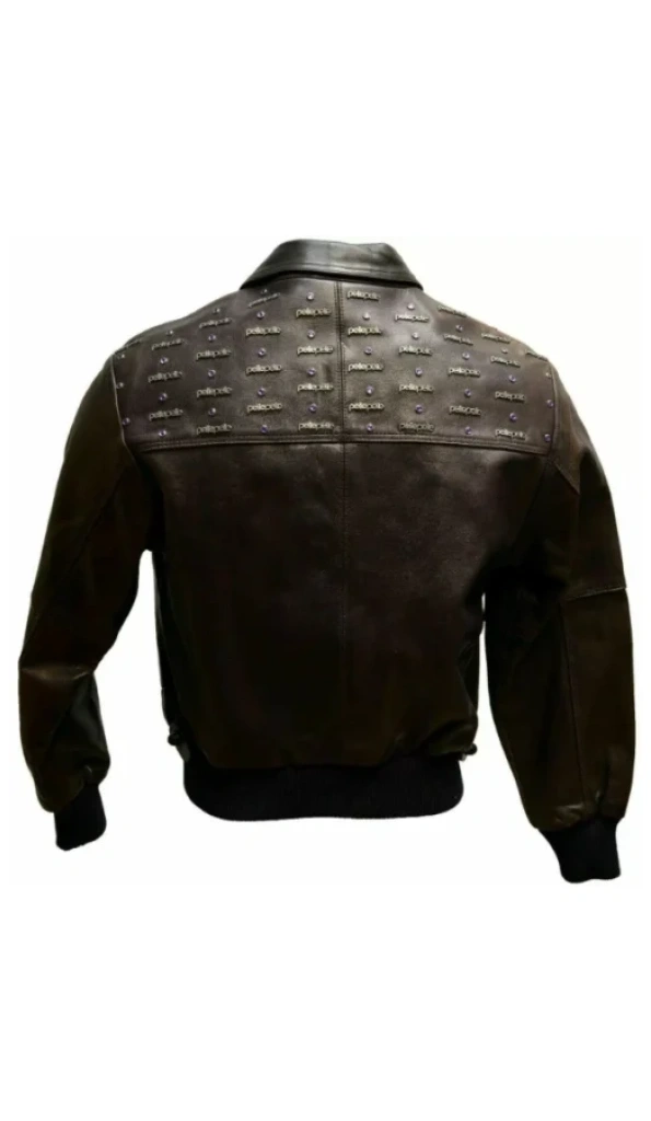 Pelle Pelle Black Studded Emblem Jacket
