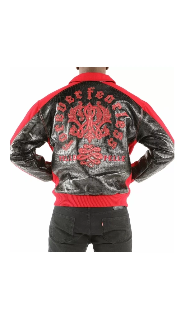Pelle Pelle Black Red Forever Fearless Jacket