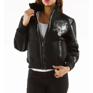 PELLE PELLE MB BOMBER BLACK WOOL JACKET
