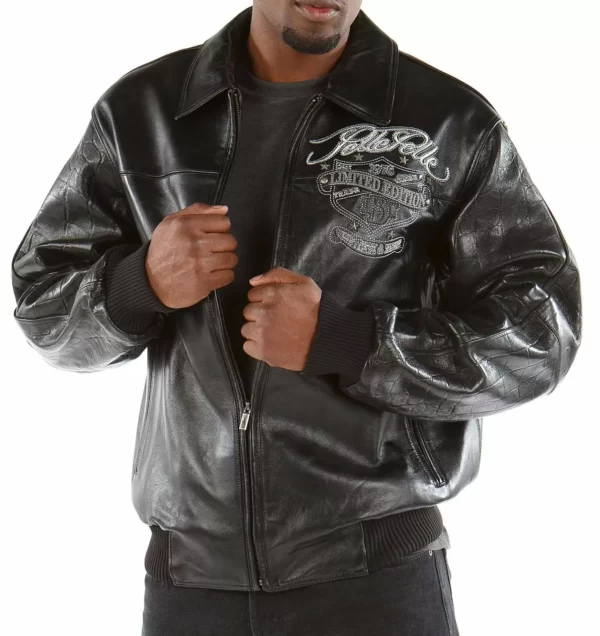 Black Pelle Pelle Red White | & True Leather Jacket view 2