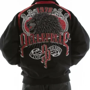 Bold Black Pelle Pelle Brass Wool Jacket