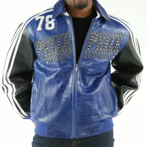 Bold Blue Wild Pelle Pelle Studded Jacket view 2