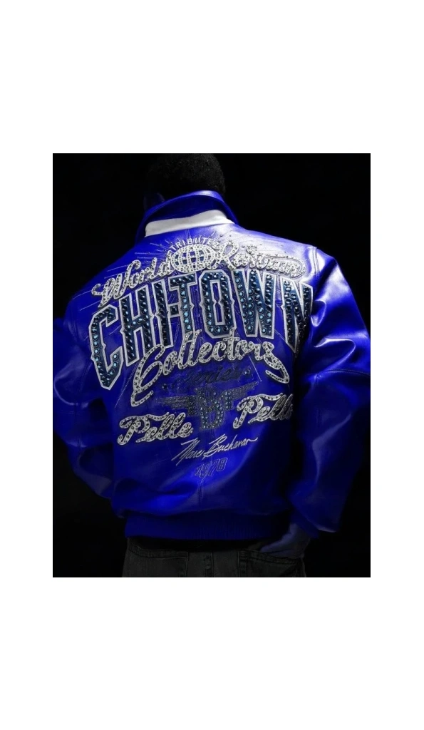 Pelle Pelle Chi Town Blue Leather Jacket