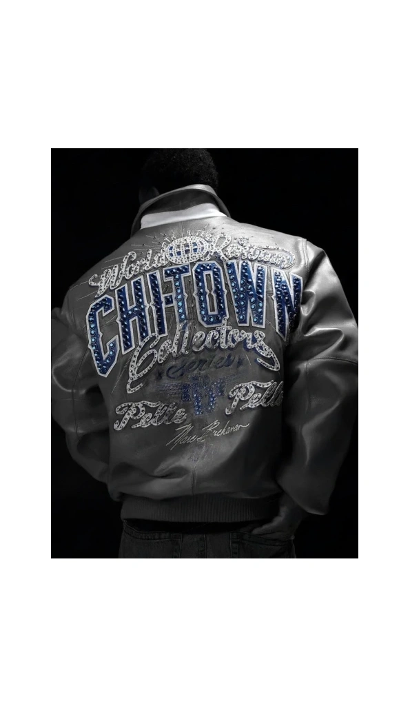 Pelle Pelle Chi Town Grey Leather Jacket