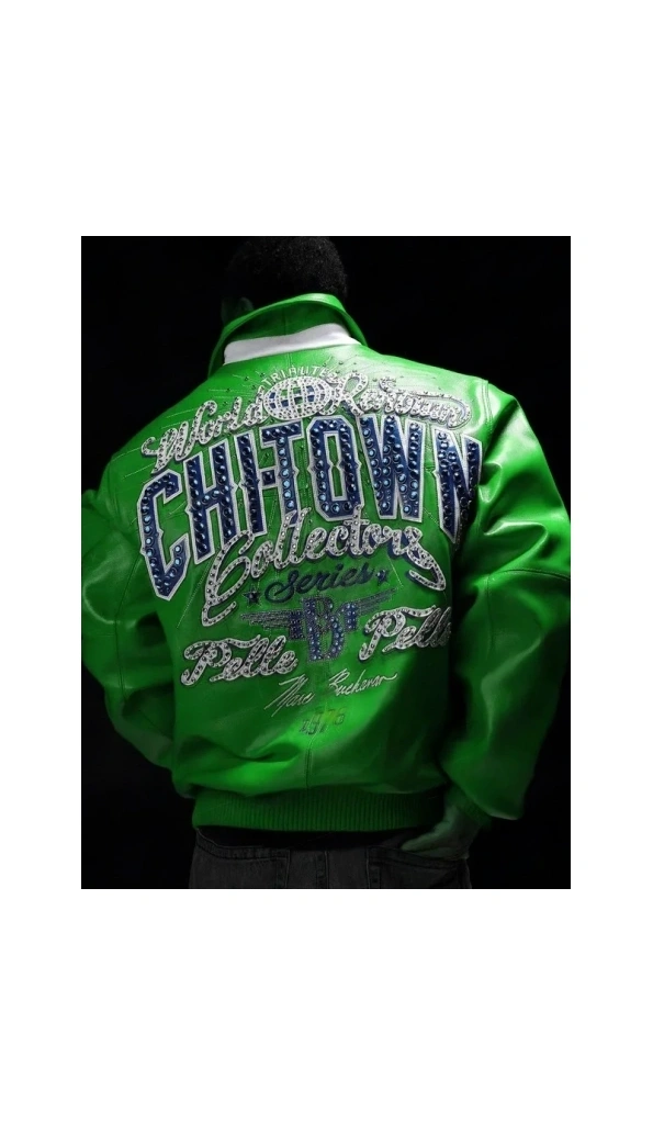 Pelle Pelle Chi-Town Green Leather Jacket
