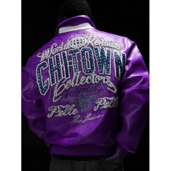 Pelle Pelle Chi Town Purple Leather Jacket