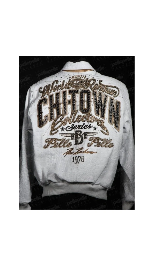 Pelle Pelle Chi Town White Leather Jacket