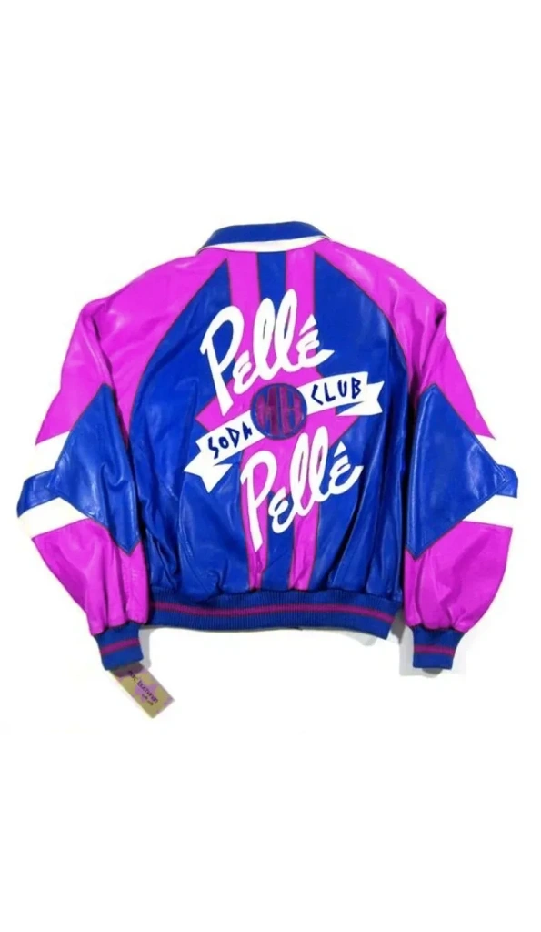 Pelle Pelle Blue Pink Soda Club Leather Jacket