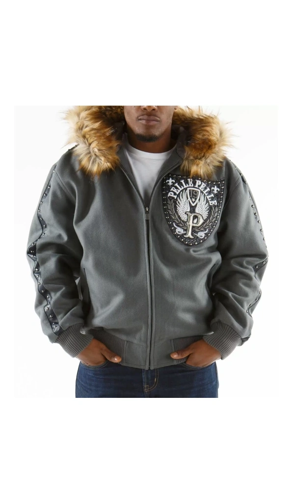 Pelle Pelle Band of Brothers Wool Jacket | Fur Hood Jacket
