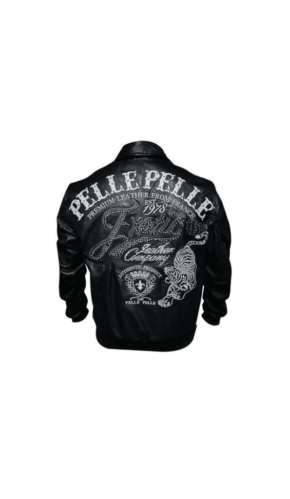 Pelle Pelle Black Exotic 1978 Leather Jacket