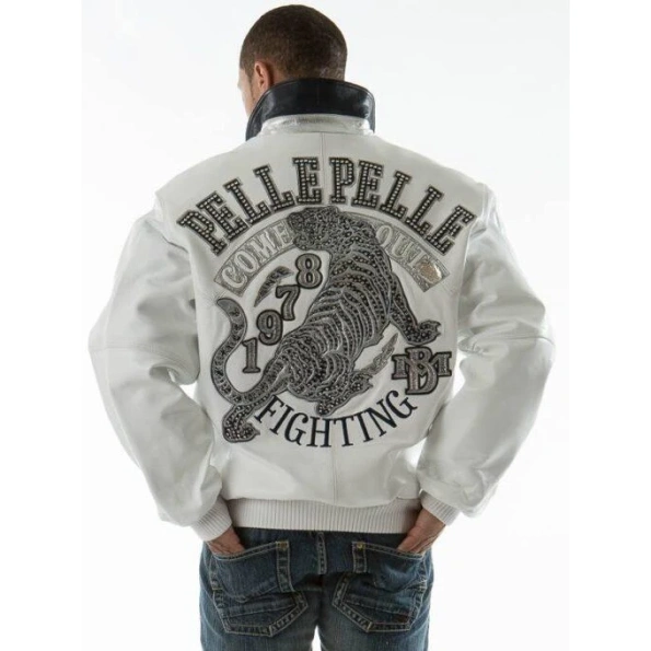 Pelle Pelle White Tiger MB Leather Jacket