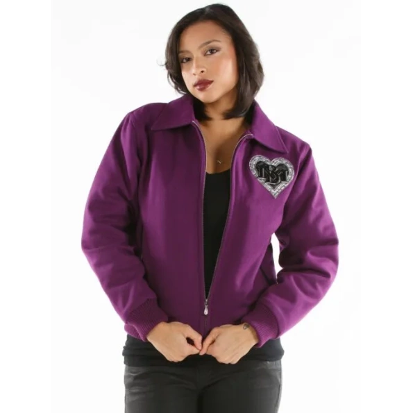PELLE PELLE HEARTLESS PURPLE WOOL JACKET