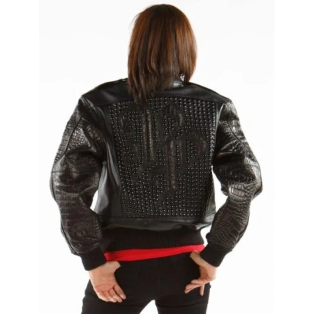 Pelle Pelle Glowing Black MB Bomber Leather Jacket